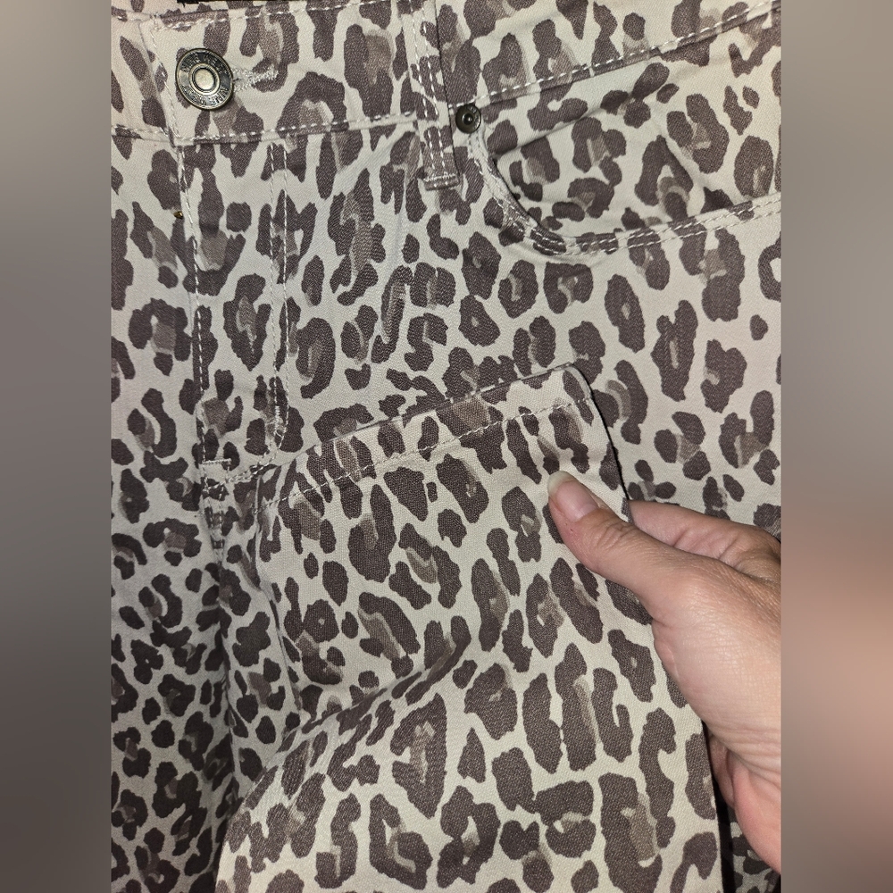 Women's Nine West Gramercy Skinny Ankle Animal Print Skinny Pants Size 8 - Picture 3 of 12